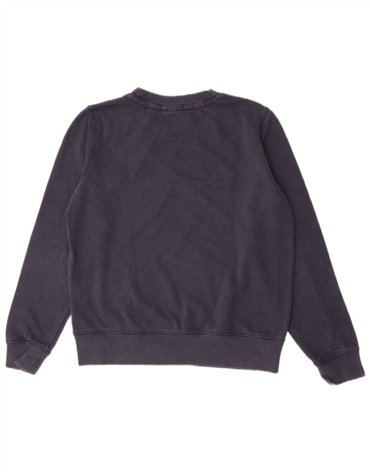 Champion feminino gráfico moletom jumper UK 14 médio azul marinho algodão