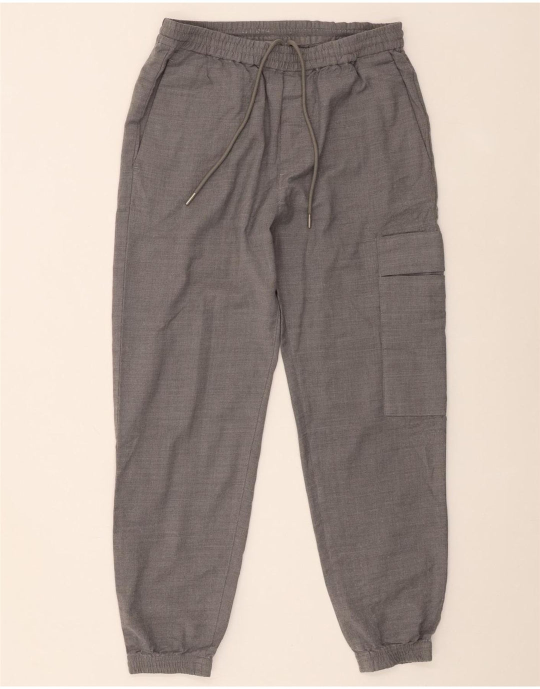 Cos Mens Joggers Cargo Calças Pequenas W29 L27 Lã Cinza