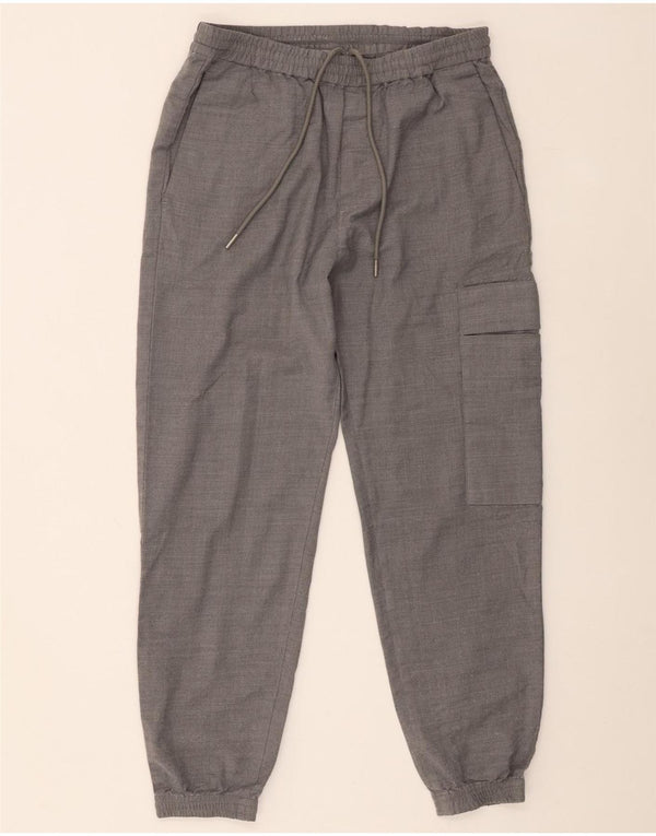 Cos Mens Joggers Cargo Calças Pequenas W29 L27 Lã Cinza