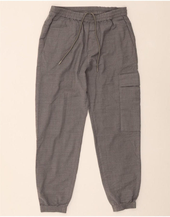 Cos Mens Joggers Cargo Calças Pequenas W29 L27 Lã Cinza