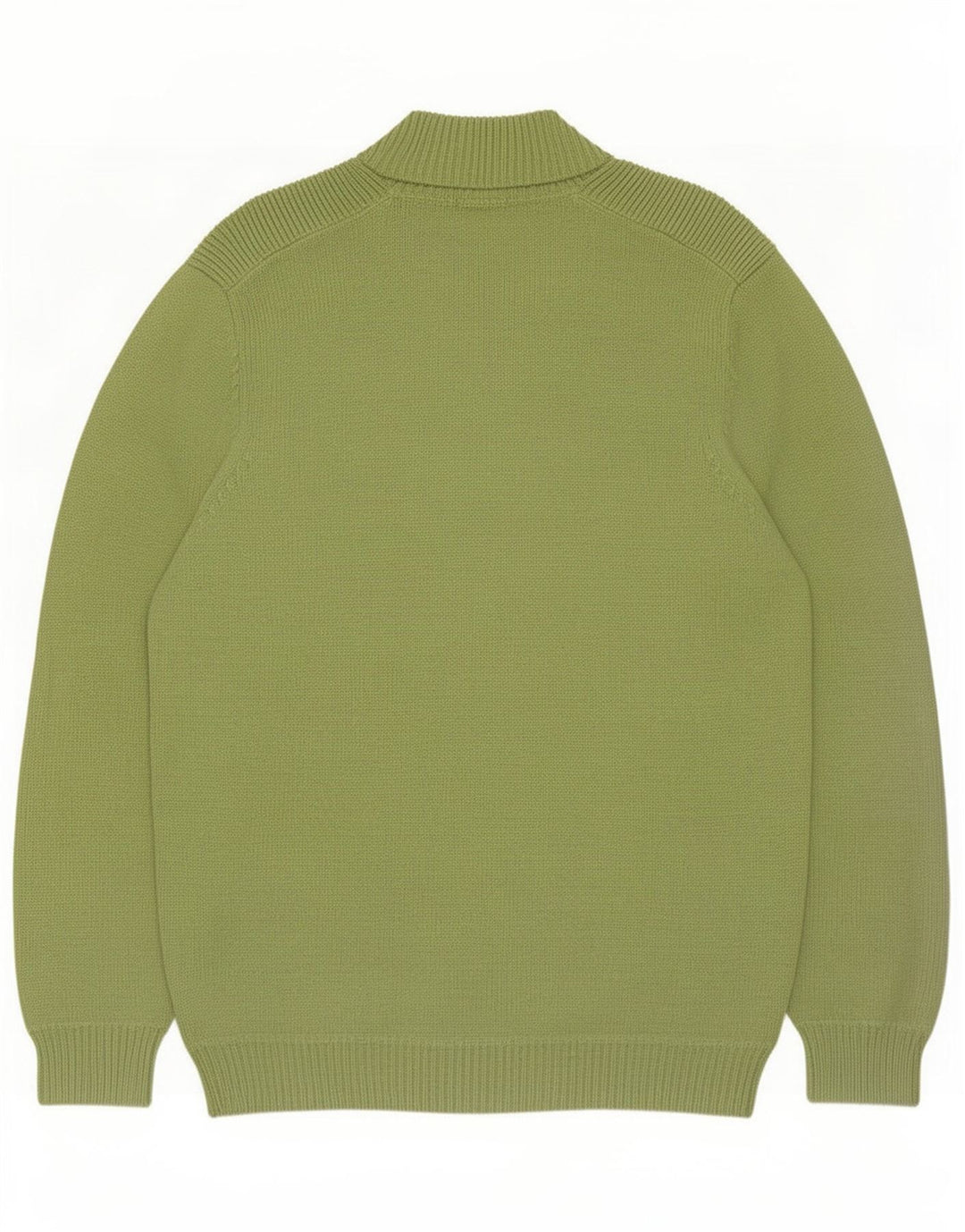 Suéter masculino Massimo Dutti com zíper e gola grande verde