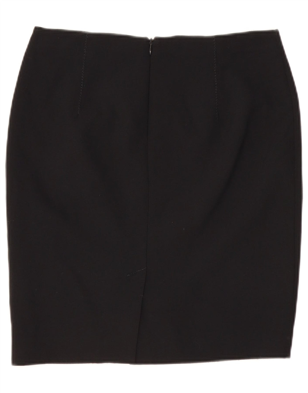 Saia lápis feminina VINTAGE UK 10 pequena W29 poliéster preto