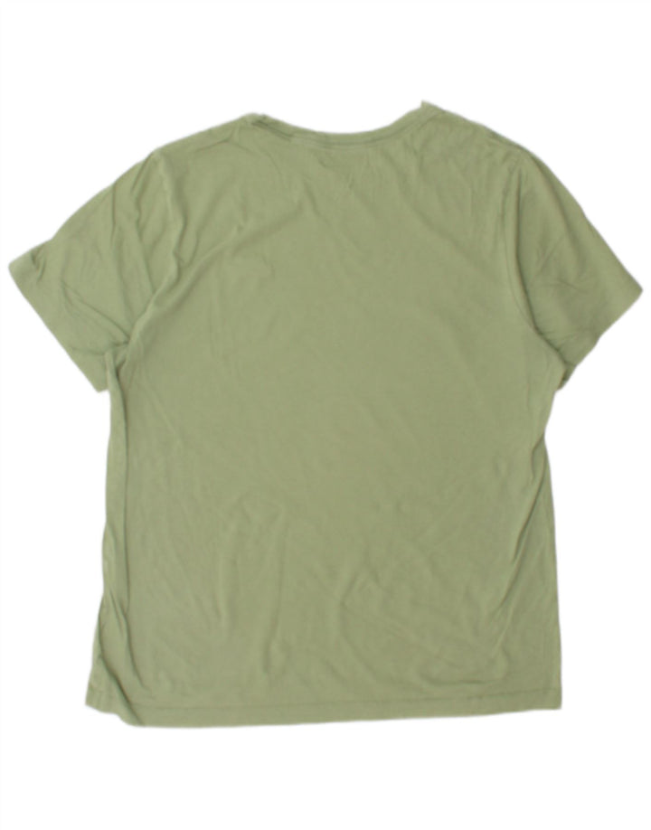 Nike Mens Camiseta Top Grande Algodão Verde