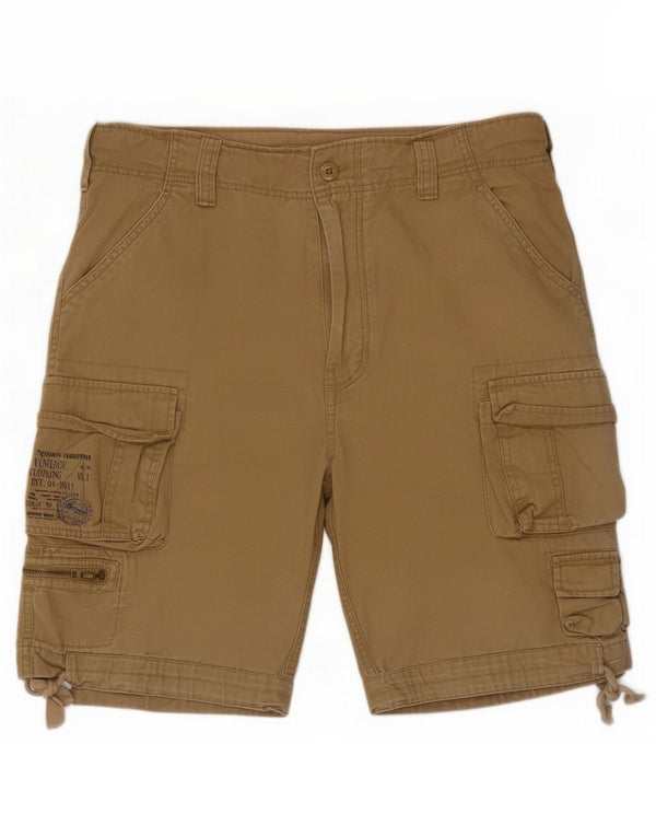Shorts cargo masculino Brandit grande W34 algodão bege