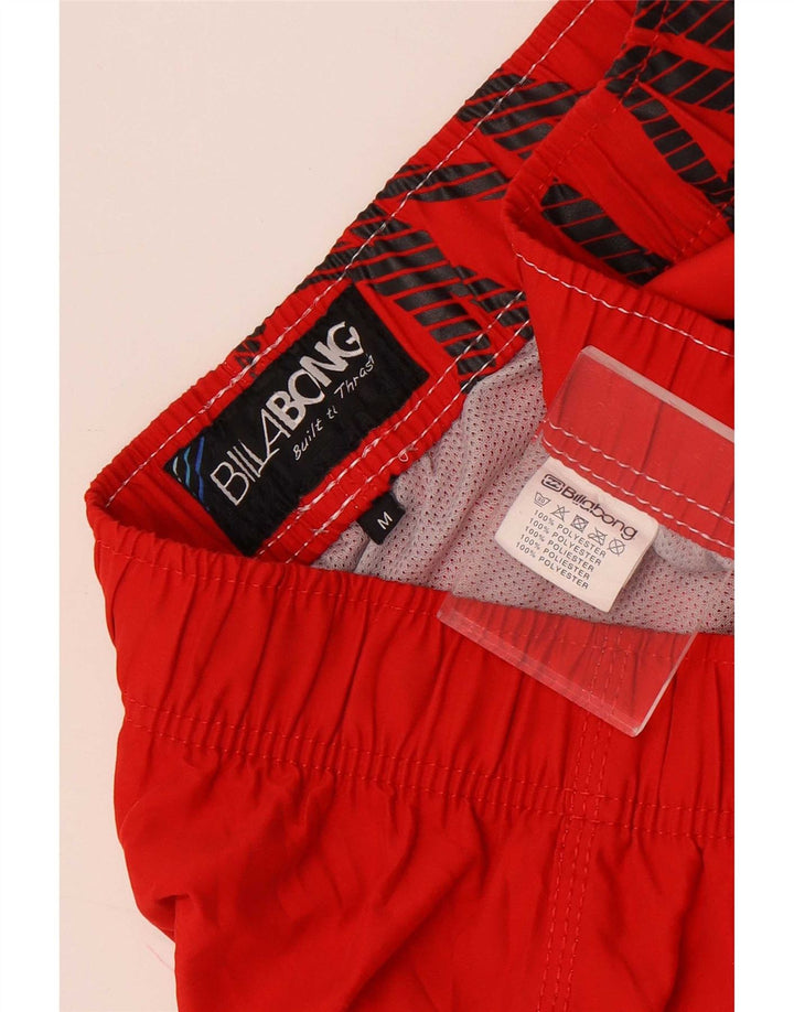 Billabong Mens Graphic Natação Shorts Médio Poliéster Vermelho