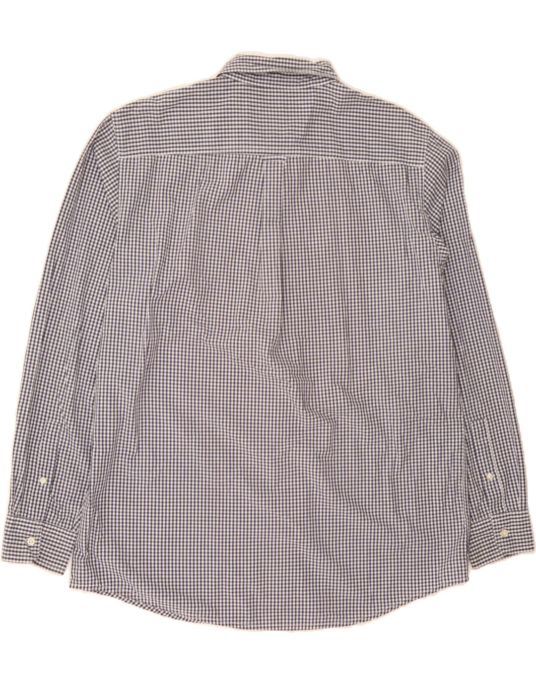 CHAPS Mens Shirt XL Navy Blue Gingham Cotton Vintage Chaps and Second-Hand Chaps from Messina Hembry 