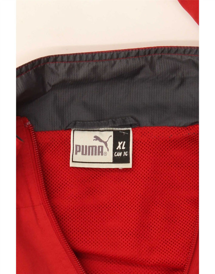 Puma Mens Tracksuit Top Jaqueta XL Vermelho Colorblock