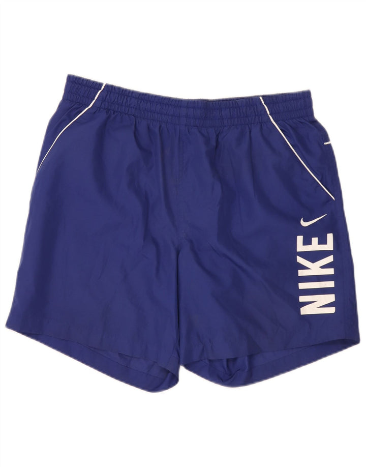 Shorts esportivos gráficos masculinos Nike grande azul poliéster