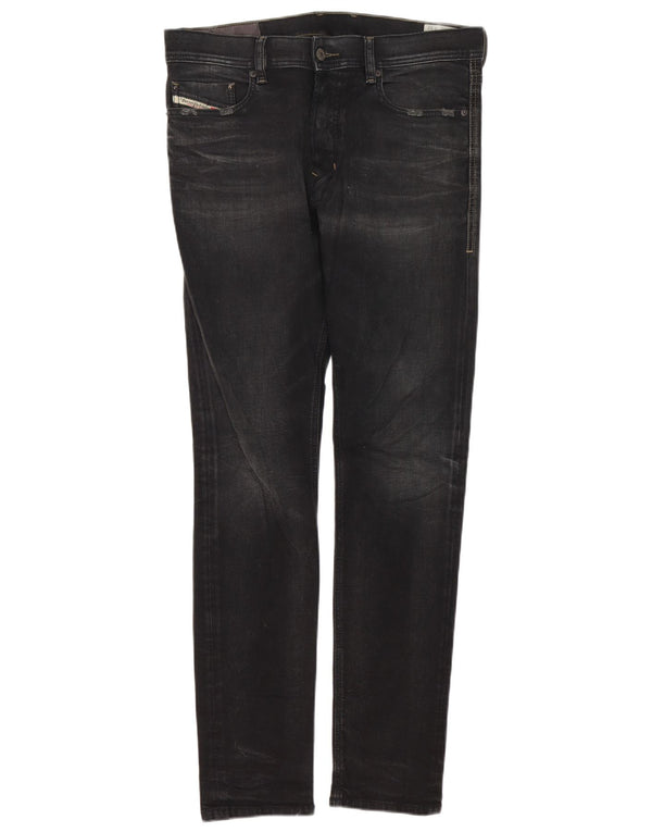 Diesel Mens Tepphar Carrot Slim Jeans W32 L32 Algodão Preto