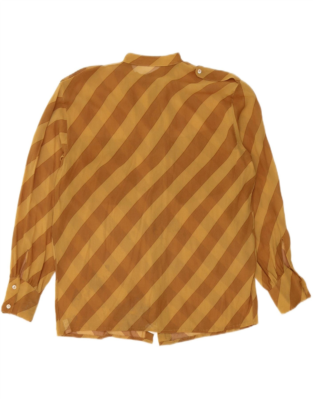 VINTAGE Womens Oversized Shirt Blouse EU 34 XS Brown Striped
