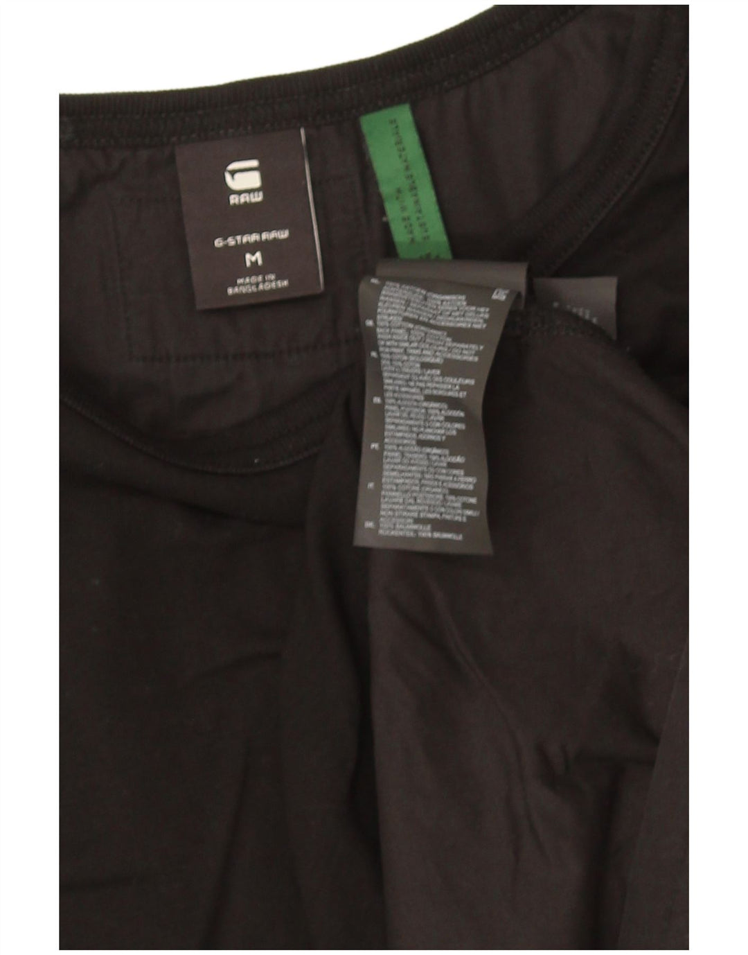 G-Star feminino oversized manga comprida Reino Unido 14 algodão preto médio