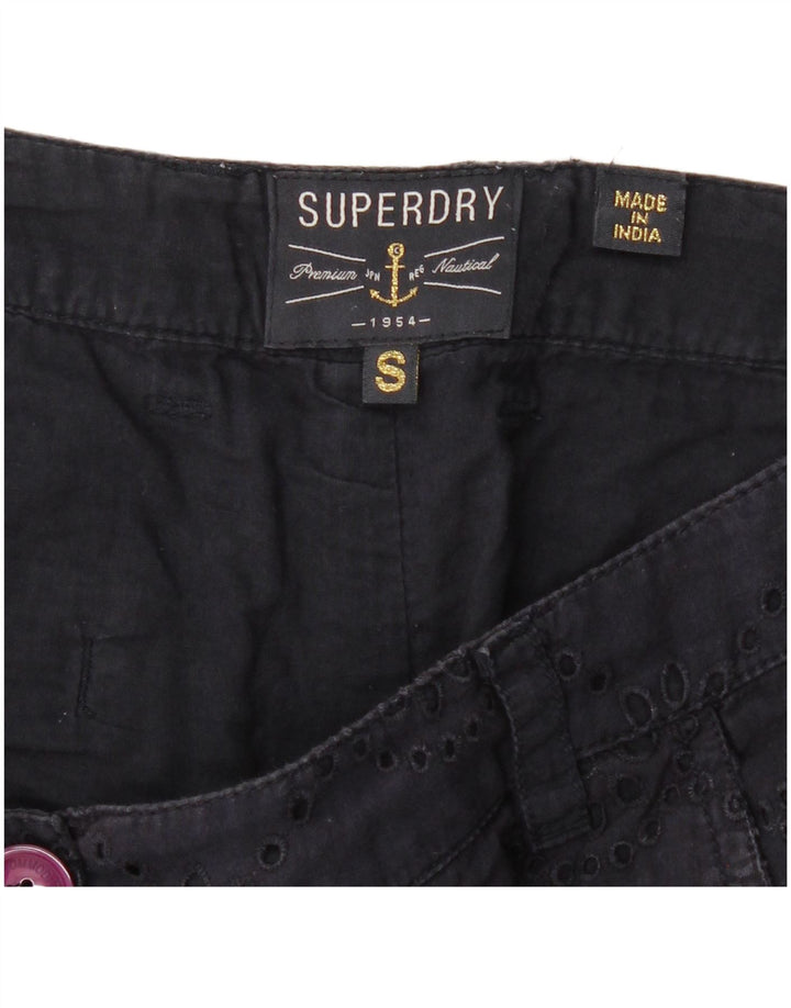 Hot Pants Feminino Superdry Pequeno W27 Azul Marinho Floral