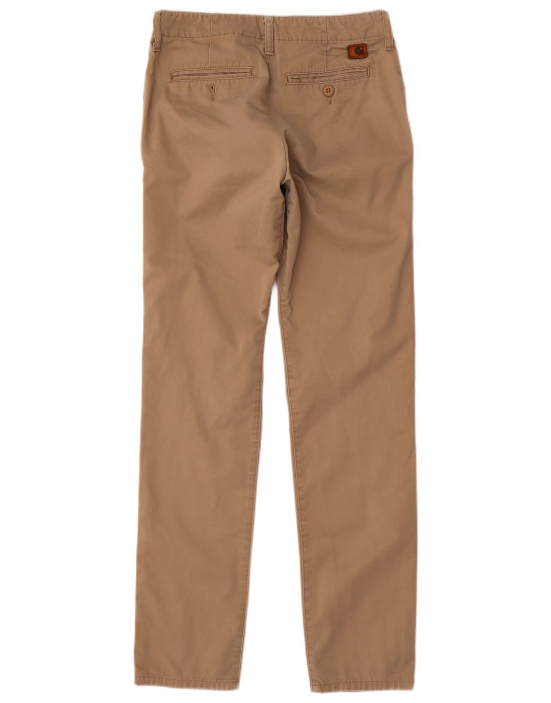 Carhartt Mens Slim Chino Calças W28 L32 Poliéster Bege