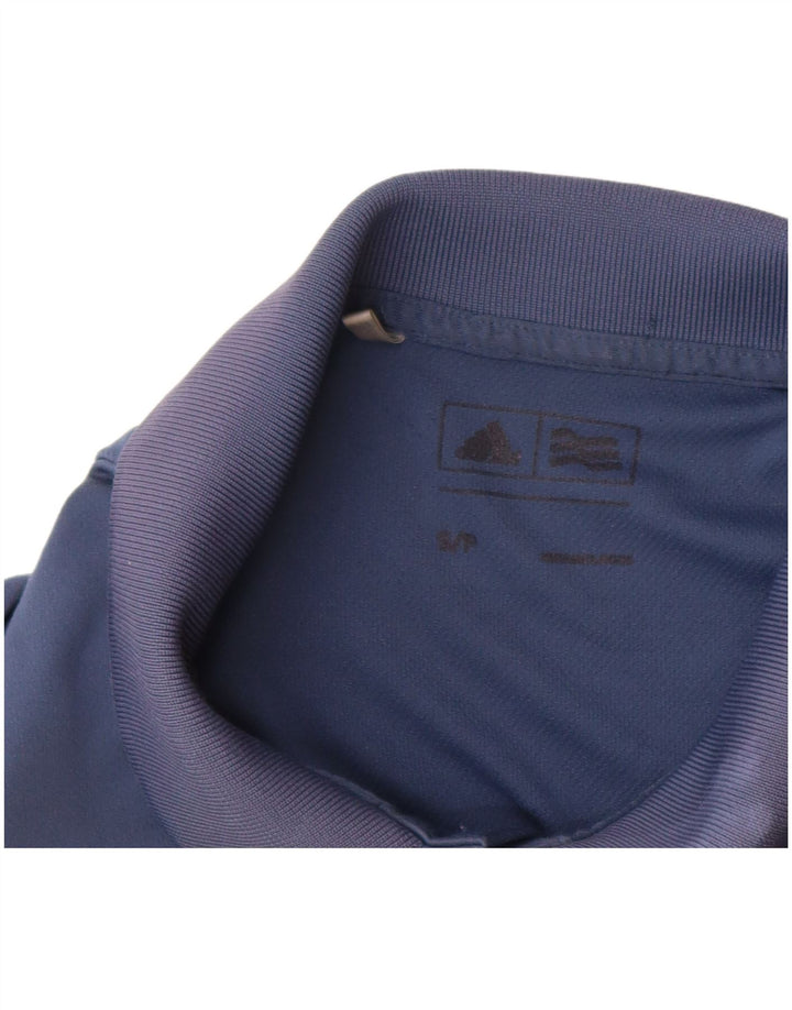 Camisa polo masculina ADIDAS pequena azul marinho poliéster