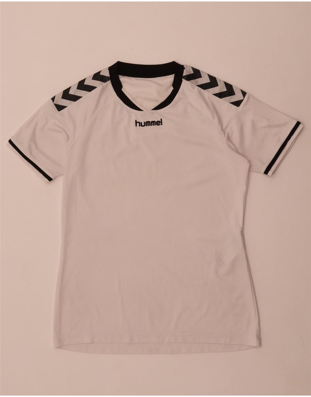 Hummel Camiseta masculina gráfica superior médio poliéster branco