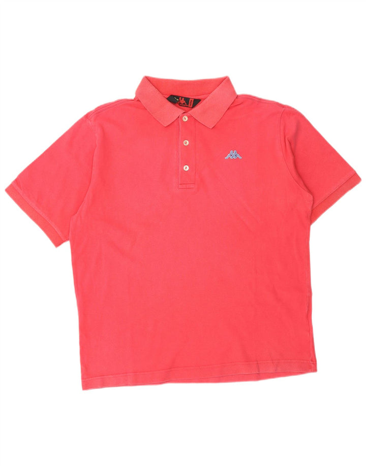 Camisa polo masculina KAPPA médio algodão rosa