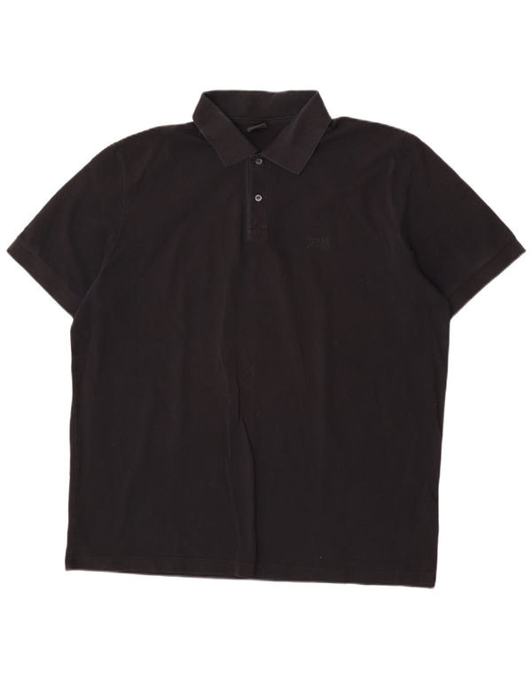Camisa polo masculina Hugo Boss 2XL algodão preto