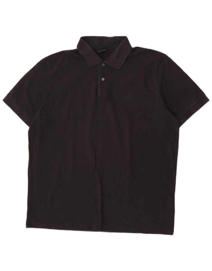 Camisa polo masculina Hugo Boss 2XL algodão preto