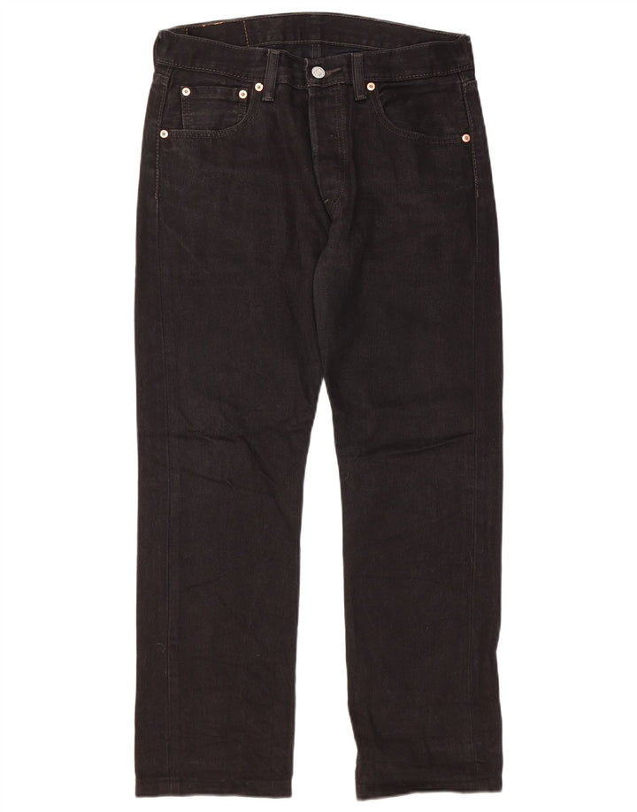 LEVI'S Masculino 501 Straight Jeans W30 L26 Algodão Preto