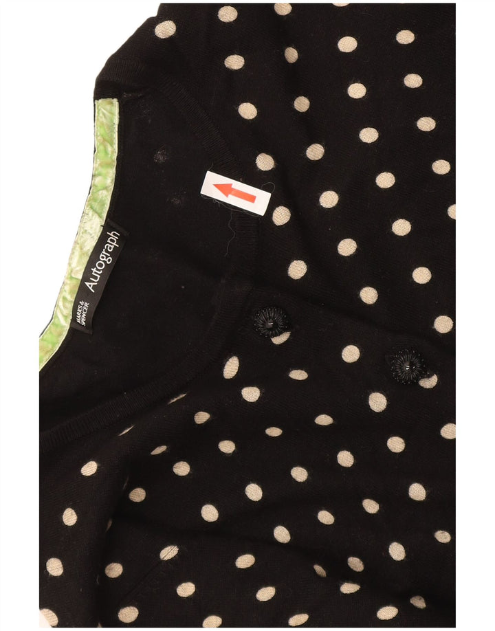 Suéter feminino Marks & Spencer Autograph Cardigan Reino Unido 14 médio preto