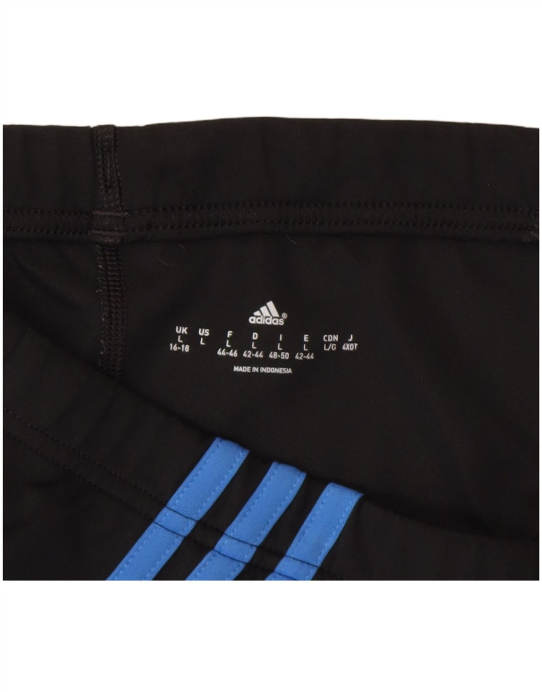 Adidas Mulheres Capri Leggings UK 16/18 Grande Poliéster Preto