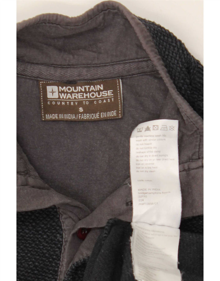 Moletom masculino com gola redonda e botão Mountain Warehouse pequeno azul marinho