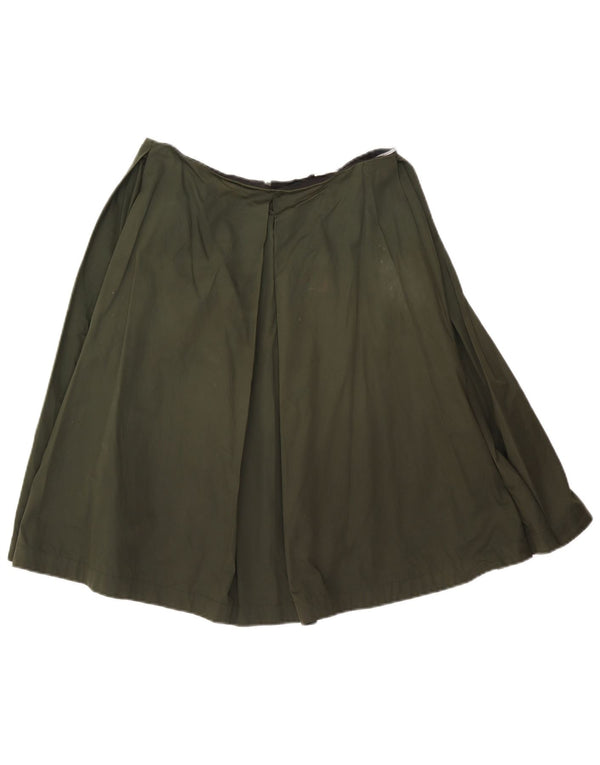 Saia plissada feminina Max Mara W30 verde médio
