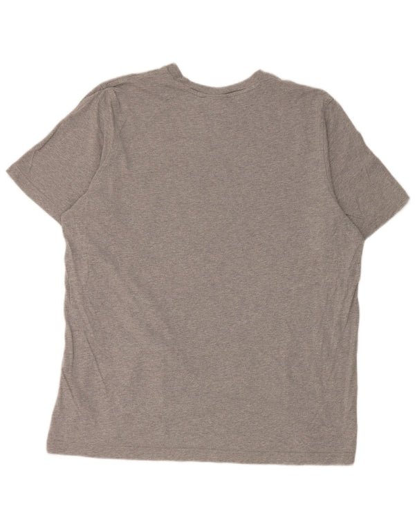 Camiseta masculina Adidas Graphic Top XL cinza manchado de algodão