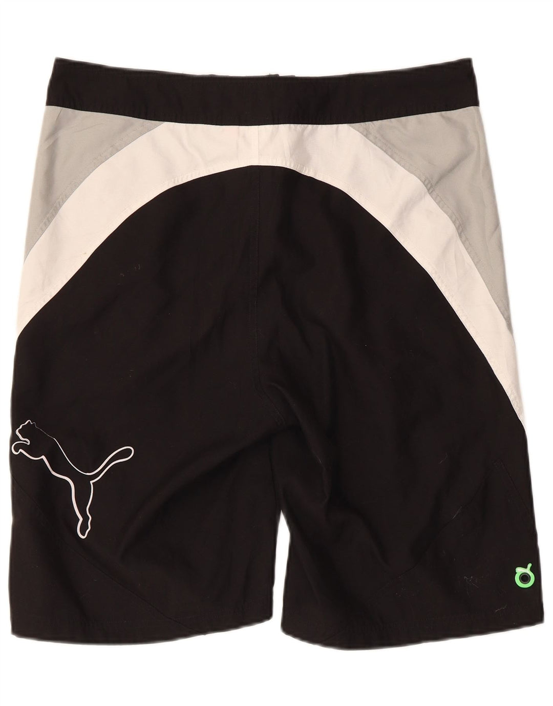Shorts de natação masculinos Puma Graphic médio preto colorblock poliéster
