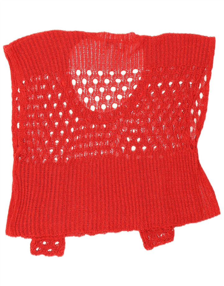 Top colheita oversized feminino vintage UK 2 2XS vermelho