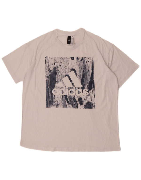 Camiseta Adidas Feminina Oversized Graphic UK 20/22 XL Branco Poliéster