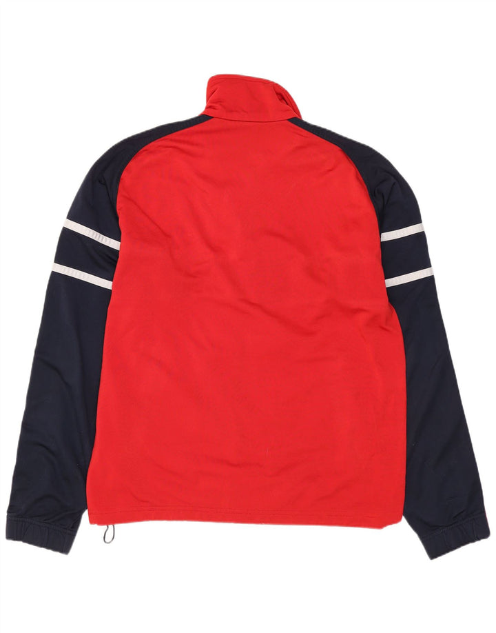 DIADORA Mens Treino Top Jacket UK 36 Pequeno Colorblock Vermelho Poliéster