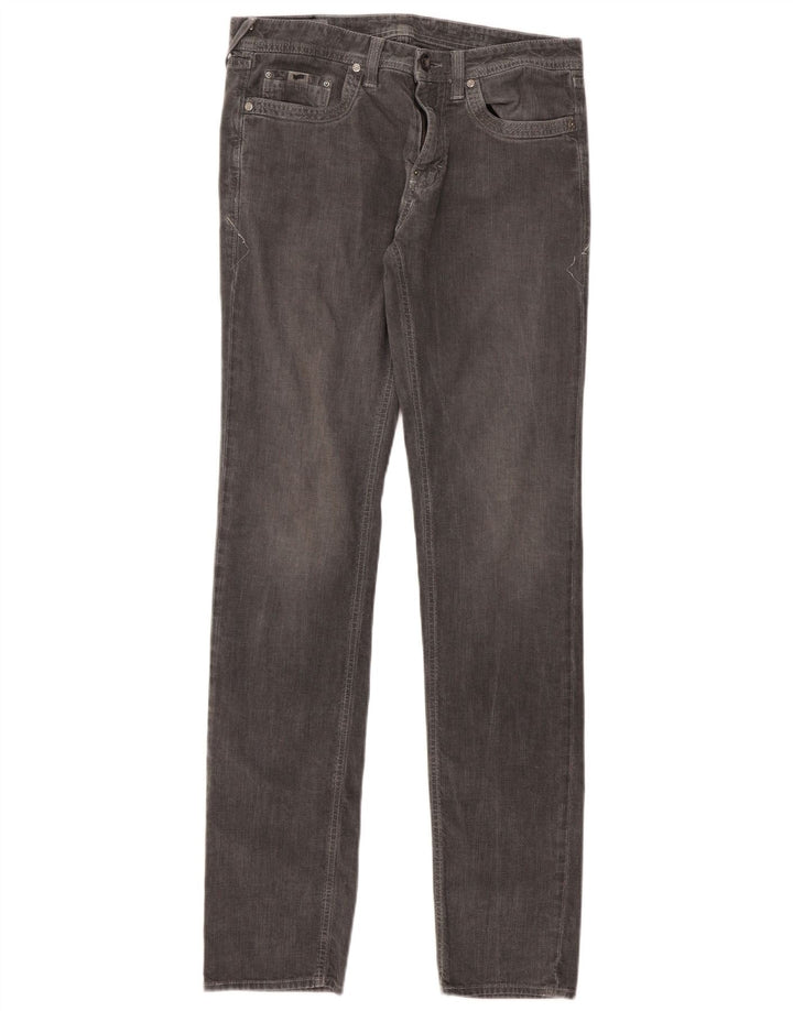 Gas Mens Albert Slim Jeans W32 L34 Cinza Algodão