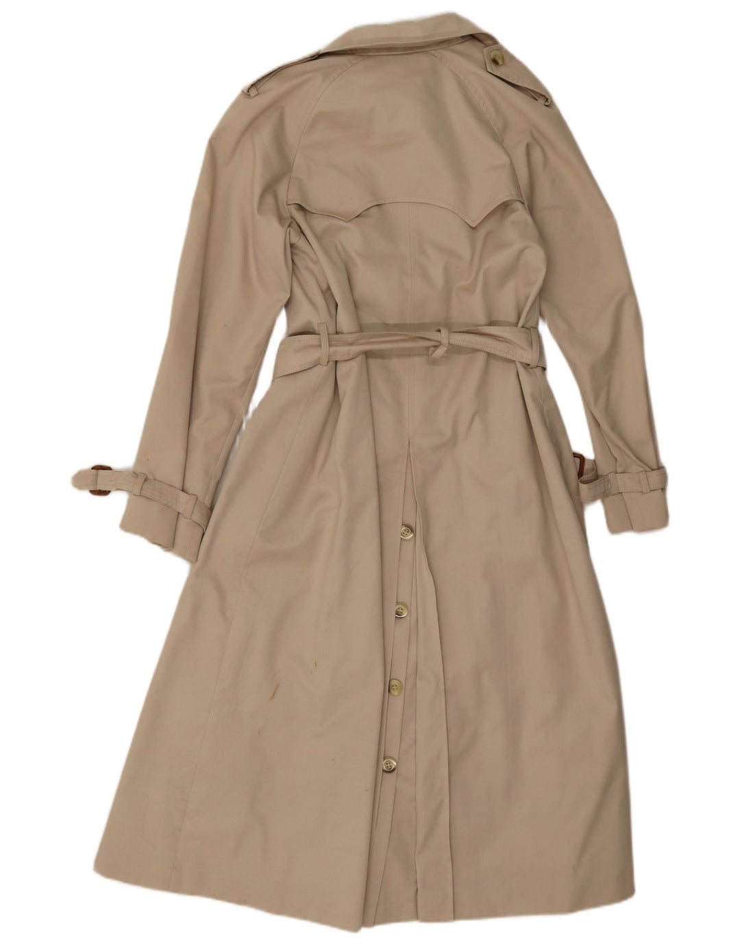 Trench Coat Feminino Aquarama UK 10 Pequeno Poliéster Bege