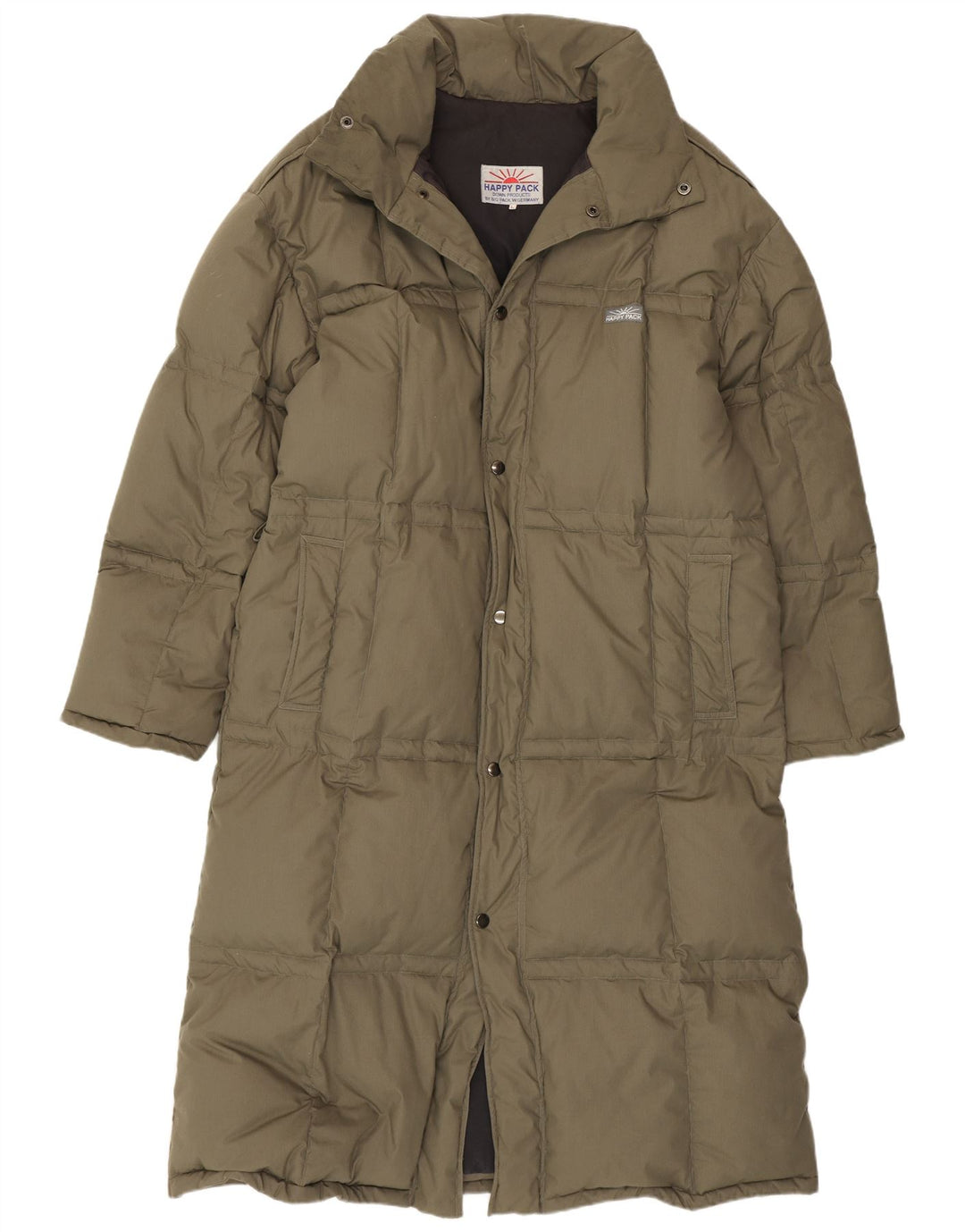 Casaco acolchoado masculino vintage UK 40 poliéster verde grande