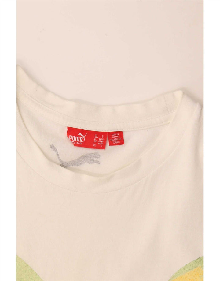 Puma Camiseta Masculina Graphic Top Pequeno Branco
