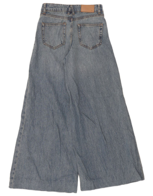 Calça jeans feminina Zara com perna larga EU 32 2XS W22 L29 Azul