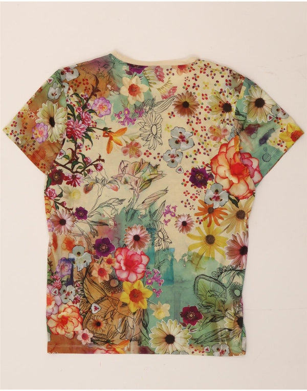Camiseta Adidas Feminina Graphic Top UK 10 Pequena Multicolorida Floral