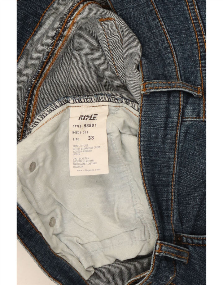 RIFLE Calça jeans reta masculina W33 L29 algodão azul
