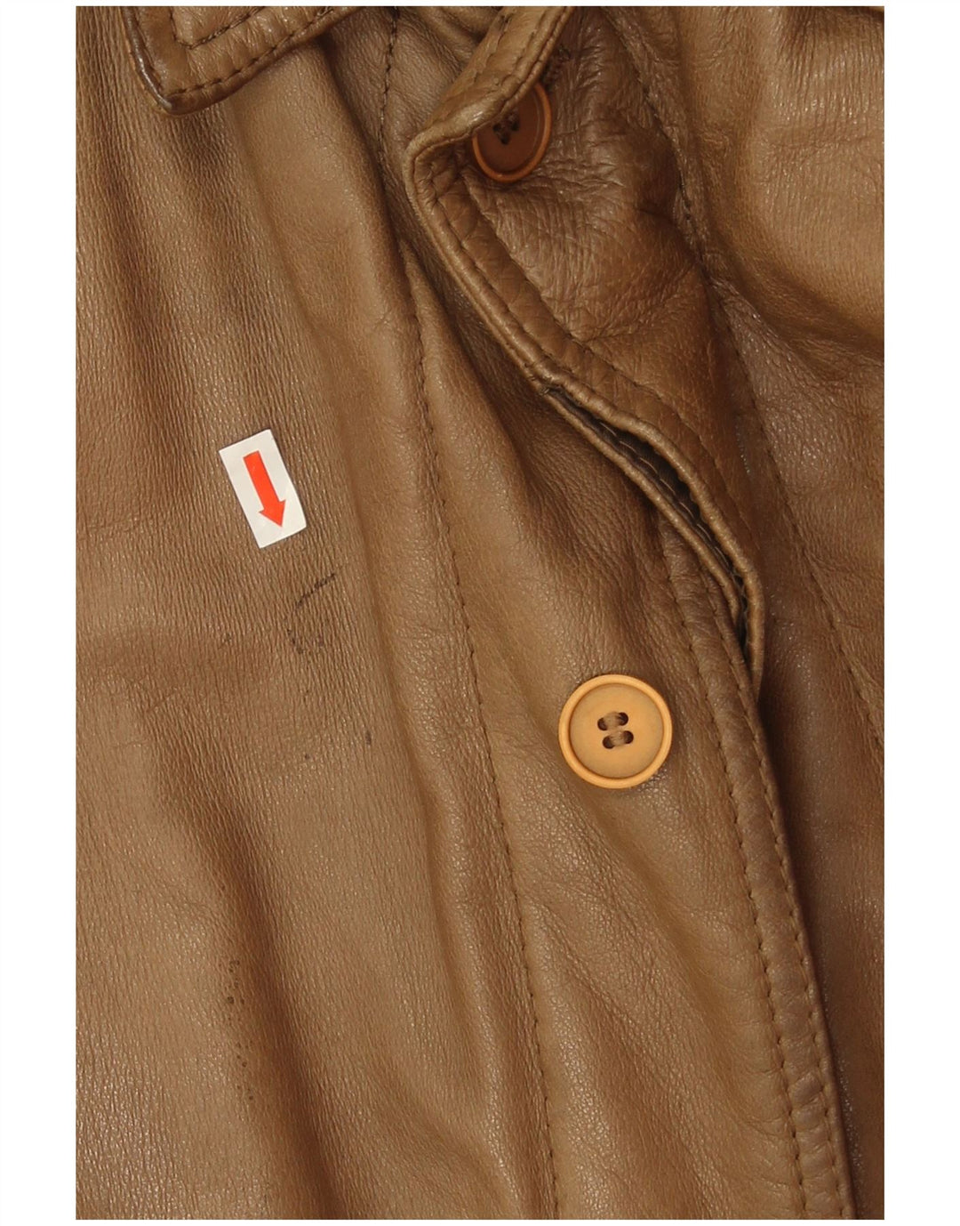 Jaqueta de couro masculina vintage IT 56 3XL marrom