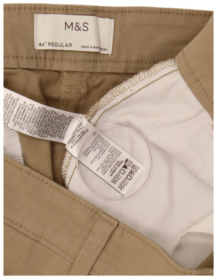 Shorts chino masculino Marks & Spencer W44 2XL algodão bege