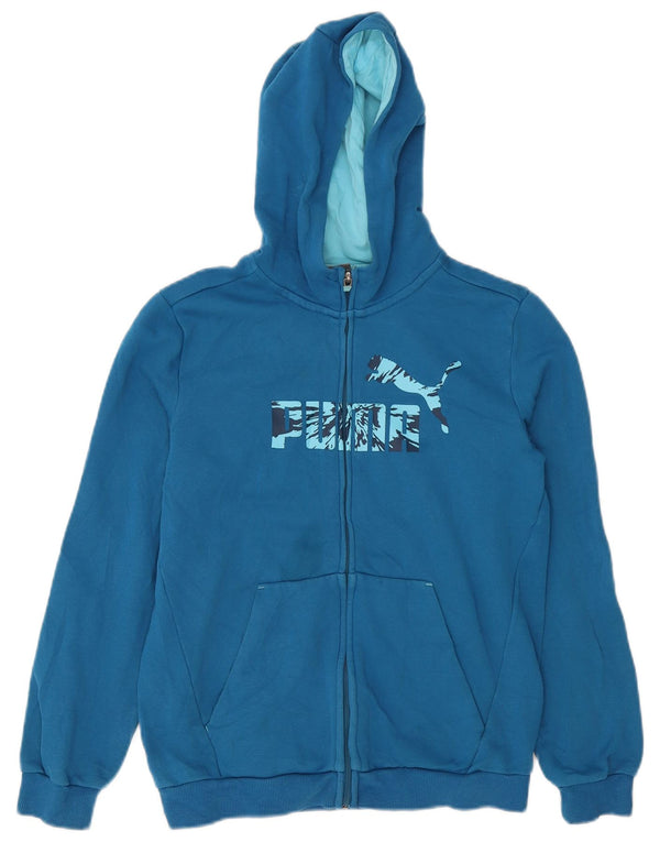 Suéter Puma Boys Graphic Zip com capuz 13-14 anos azul