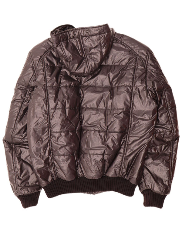 Jaqueta feminina acolchoada com capuz Refrigiwear UK 18 XL cinza Colourblock poliéster