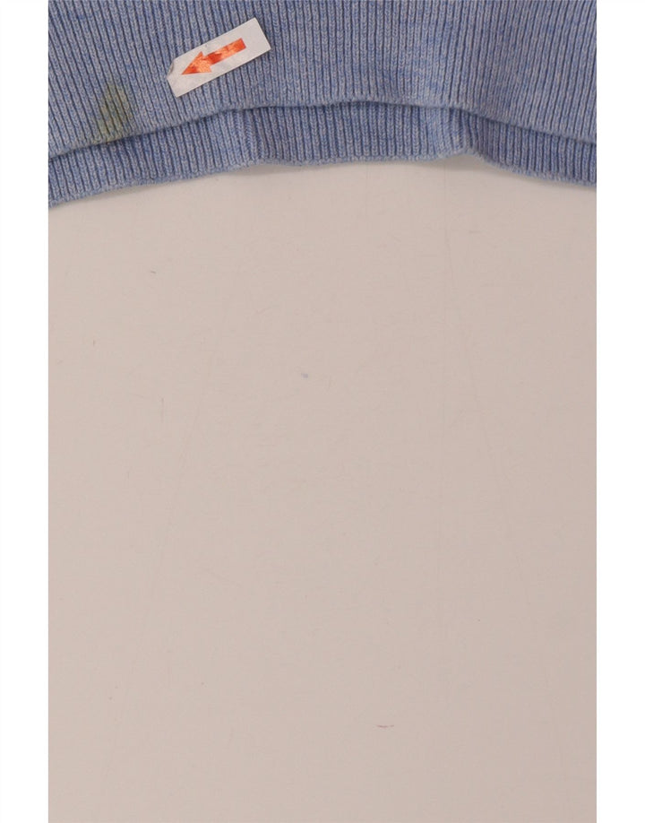 Suéter masculino Marks & Spencer com gola redonda, grande listrado azul