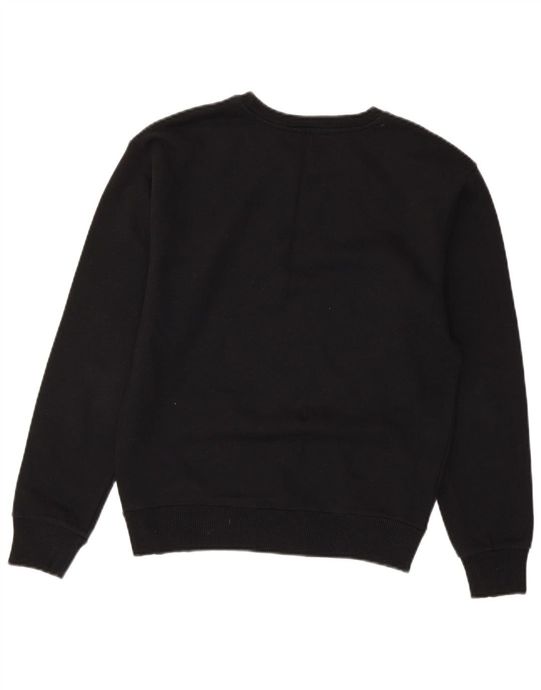 DIESEL moletom feminino gráfico jumper UK 10 pequeno algodão preto