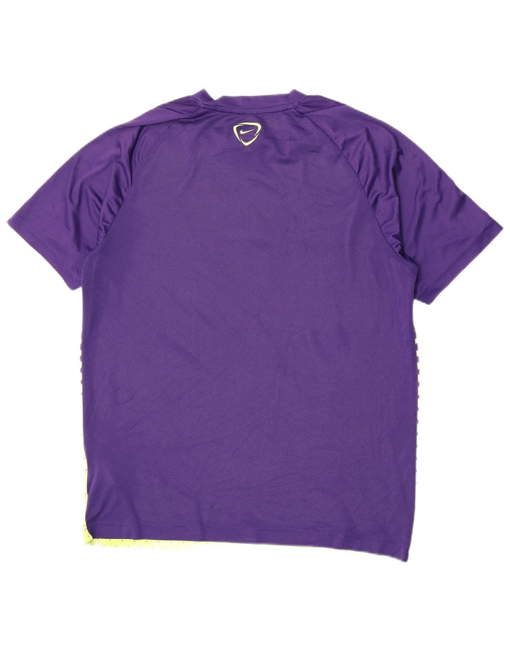 Camiseta Nike Masculina Dri Fit Graphic Top Grande Roxo Geométrico Poliéster