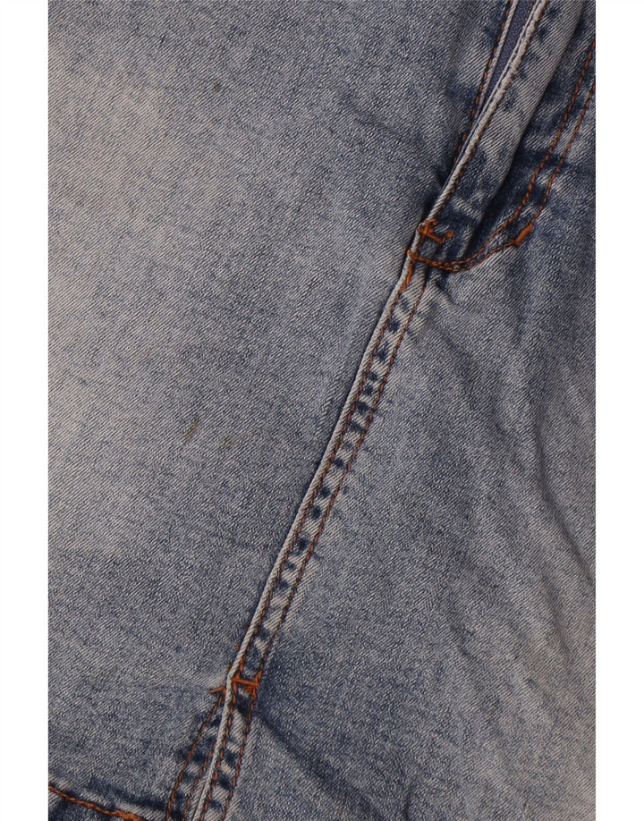 Saia jeans feminina Billabong W30 algodão azul médio