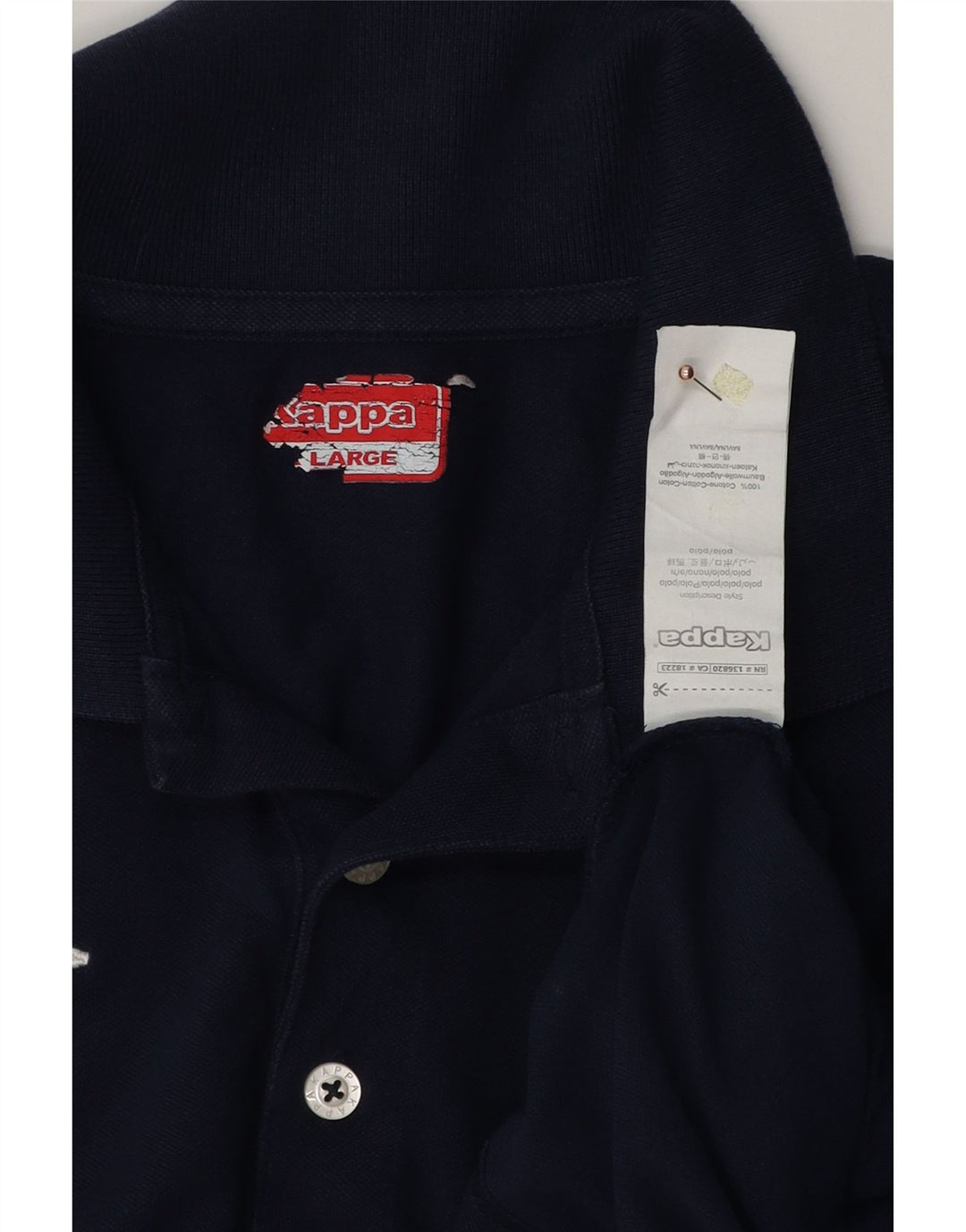 Camisa polo masculina KAPPA grande algodão azul marinho