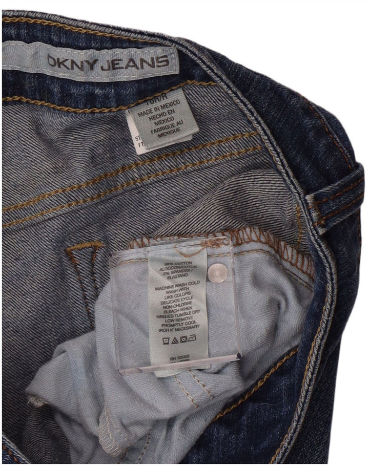 Calça jeans feminina Dkny Bootcut US 16 2XL W35 L32 azul algodão