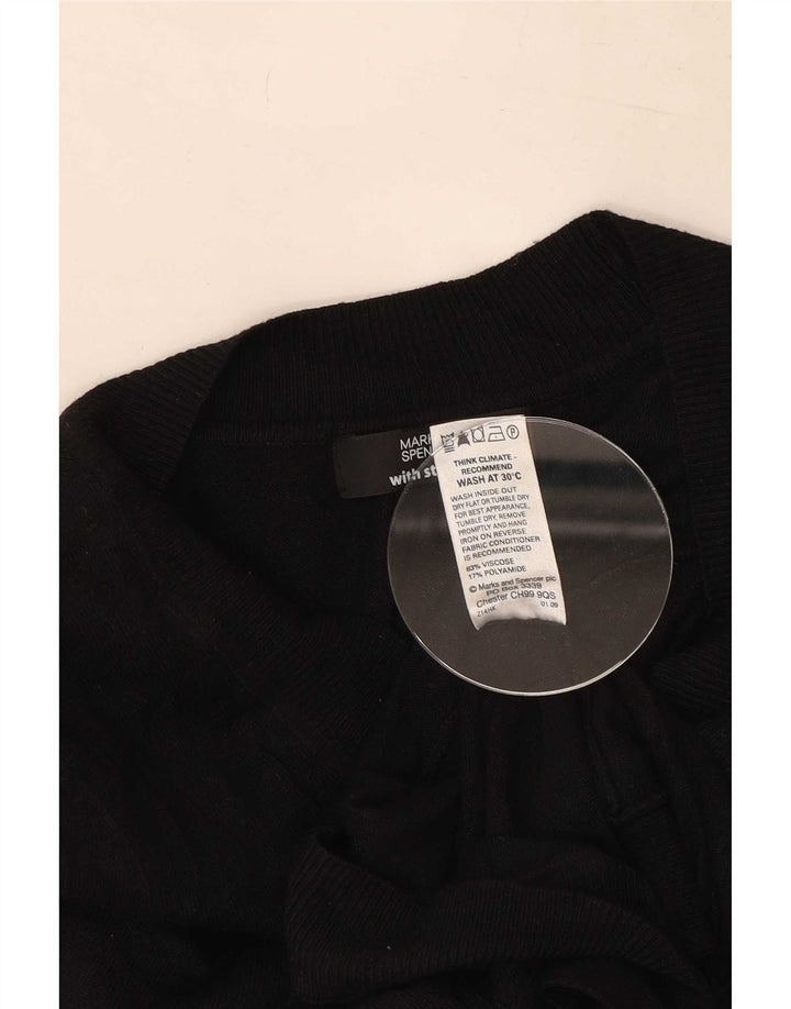 Suéter cardigã feminino Marks & Spencer Reino Unido 14 médio preto